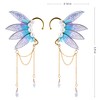 FRESHME Fairy Butterfly Elf Ear Cuffs, Handmade Dreamy Purple Wings