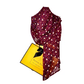 Bonnie Boas COMPLIMENTARY GIFT WRAPPING, Fair Trade Scarf Mother's Day gift Women's gift (Zena Burgandy)