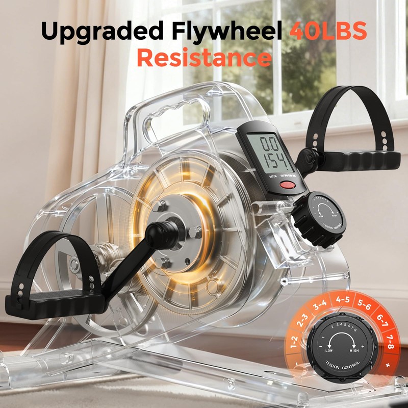 YOSUDA Under Desk Bike Pedal Exerciser - Magnetic Mini Exercise