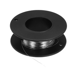 sourcing map 32 Gauge/0.2 mm Nichrome 80 Cr20Ni80 Heating Resistance Wire 49ft High Temperature for Electronic Components Repairing, Black