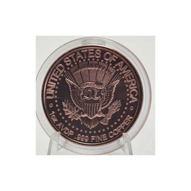 1 Ounce (AVDP) .999 Fine Copper "Kennedy - 1964" in
