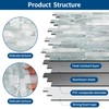 Yipscazo 10 Sheets Peel and Stick Stone Metal Tile Backsplash,