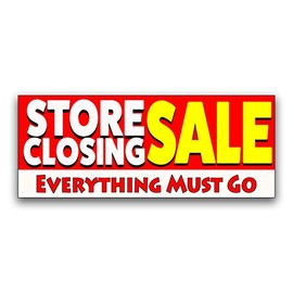 Store Closing Sale Vinyl Banner (Size Options) Small - 24x60