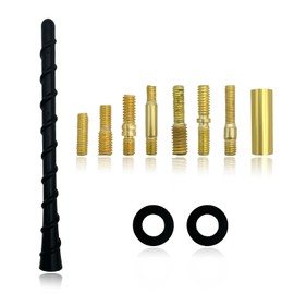 povtii Car Spiral Antenna, 7 Inch Auto Toppers Waterproof Retrofit Antenna Replacement, Flexible PVC Short Antenna Mast with Screw, Universal Exterior Car Accessories for Decoration