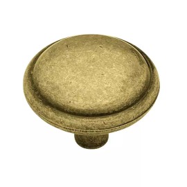 Liberty Hardware P6361AC-AE  Antique Brass 1 1/4" Round Cabinet Drawer Knob