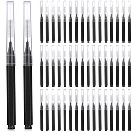 Patelai 50 Pieces Braces Brush for Cleaner Interdental Brush Toothpick Dental Tooth Flossing Head Oral Dental Hygiene Flosser Toothpick Cleaners Tooth Cleaning Tool (Black)