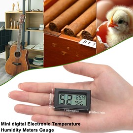 Kanayu 24 Pack Mini Digital Hygrometer Thermometers Indoor Humidity Monitor Temperature Humidity Gauge Meter with Fahrenheit for Greenhouse Garden Cellar Closet