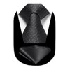 HISDERN Black Ties for Men Hankerchief Funeral Tie and Pocket