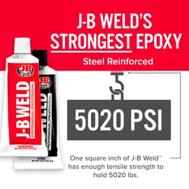 J-B Weld 8281 Professional Size Steel Reinforced Epoxy - Hardener and Steel Pack - 10 oz