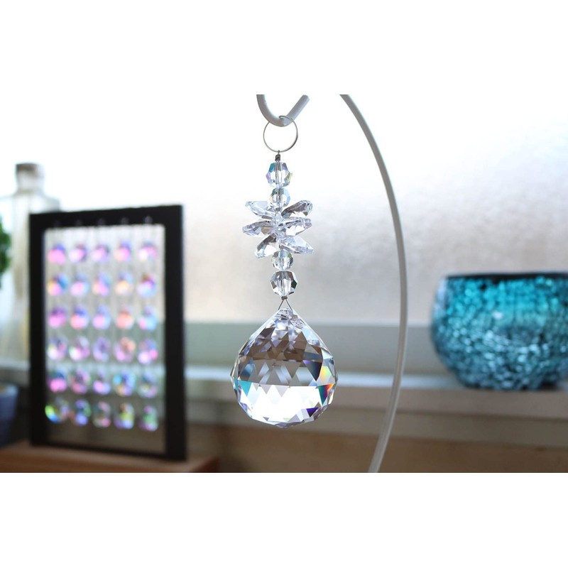 [Asfour] White Urthr Suncatcher with Stand Figurine Asphone Crystal