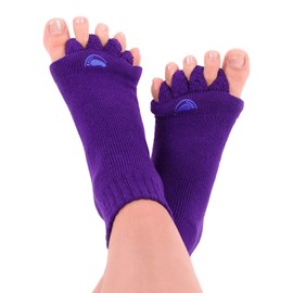 Happy Feet Original Foot Alignment Socks with Toe Separator Purple S
