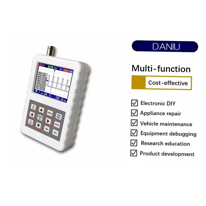 Digital Oscilloscope Handheld Oscilloscope Mini Size Oscilloscope with 5M Bandwidth
