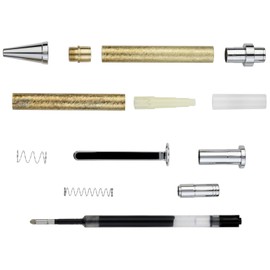 Penn State Industries PKPENXXCH Slimline Pro Gel Writer Click Pen Kit Woodturning Project (5, Chrome)