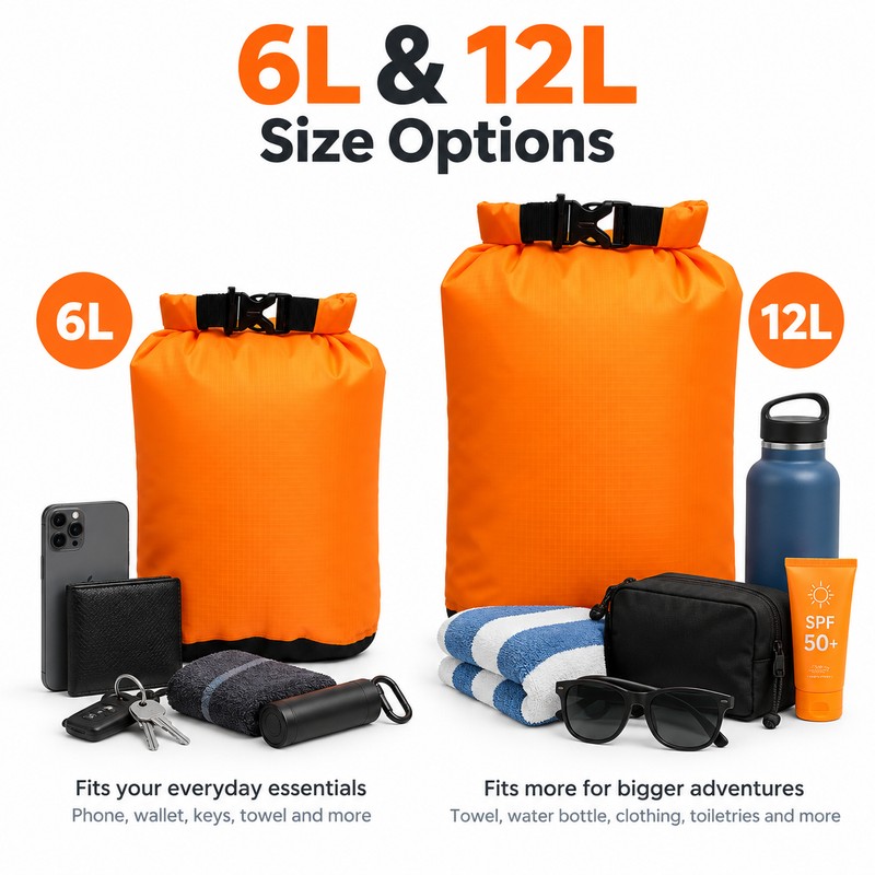 Water Resistant Dry Bag Pack – Portable Outdoor Storage Sack