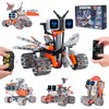 Smart Programmable Robot for Kids 8-12, 5-in-1 STEM Building Robot