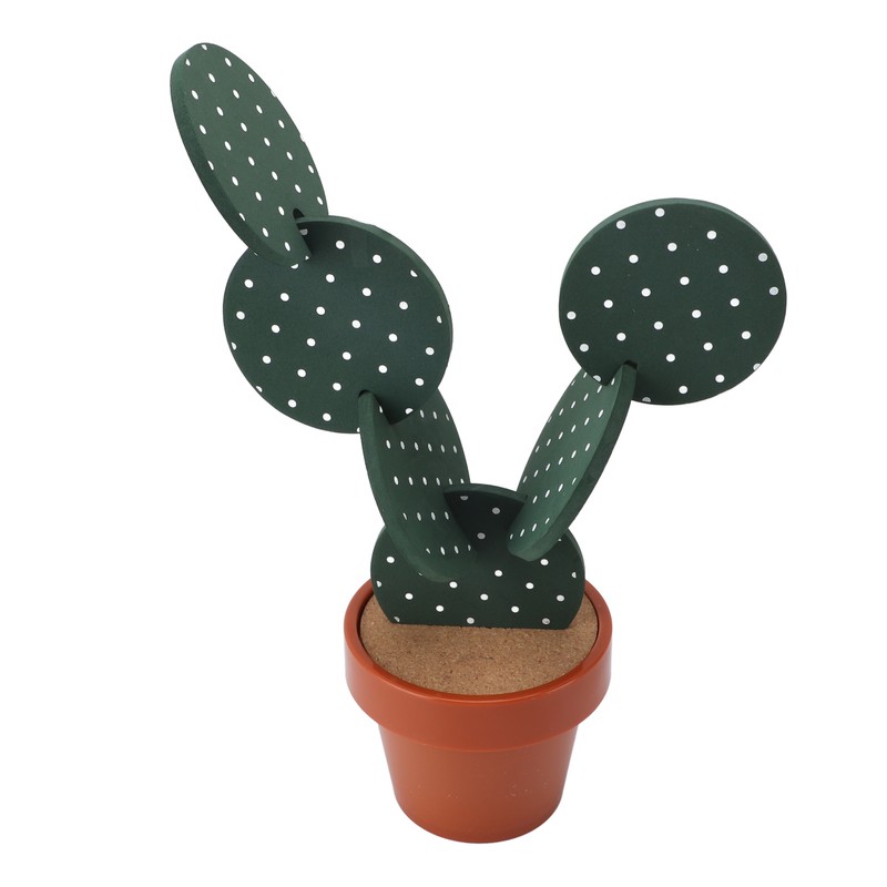 6PCS Cactus Coaster Set Heat Insulation Antislip Multifunctional DIY Funny