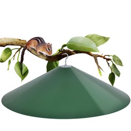 24-inch Large Outdoor Squirrel Baffles for Bird Feeders Pole, Two Way Use, Green Color