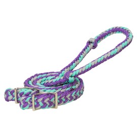 Weaver Leather Rienda de Nailon Trenzado, púrpura, Gris (Purple/Gray/Mint/Sparkle), 1/2" x 8'