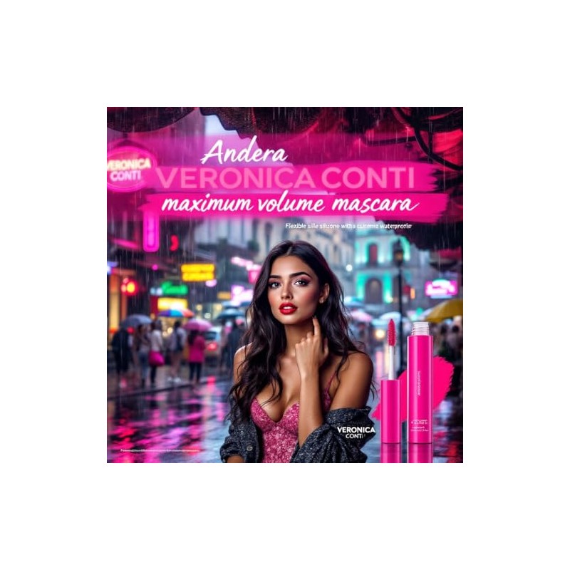 Maximo Volume Máscara de Pestañas, Rosa y Azul, Fórmula Voluminizadora,