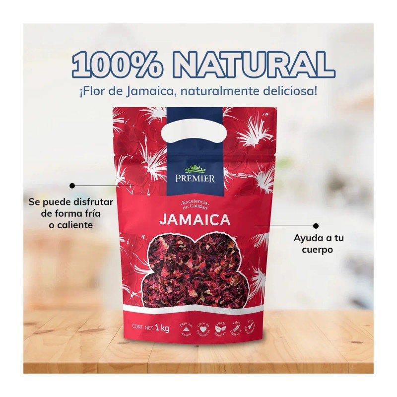 Flores para infusión de Jamaica Premier 1kg