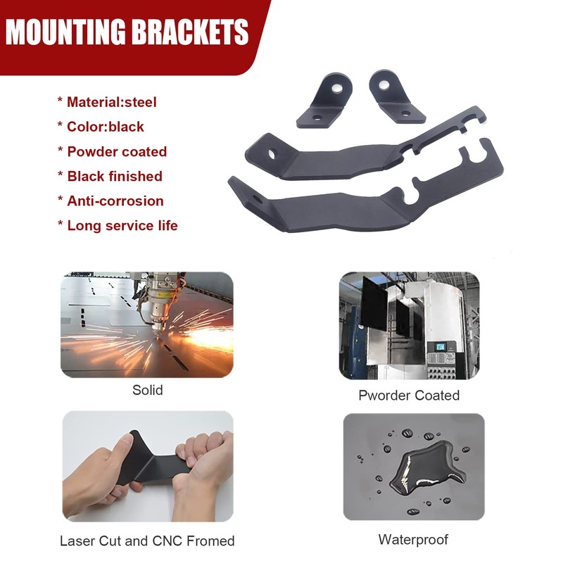 2x 3'' LED Spot Work Light & Upper Hood Ditch