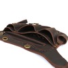 TOURBON Genuine Leather Tool Belt Pouch with Adjustable Waist Belt