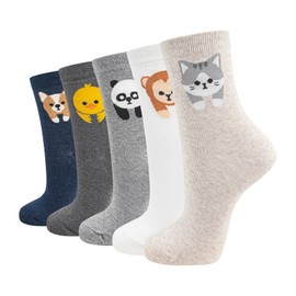 DiaryLook Womens Socks Funny Cute Animal Sock Cat Dog Socks Cotton Casual Ladies Sock Gifts for women, Dog Pattern