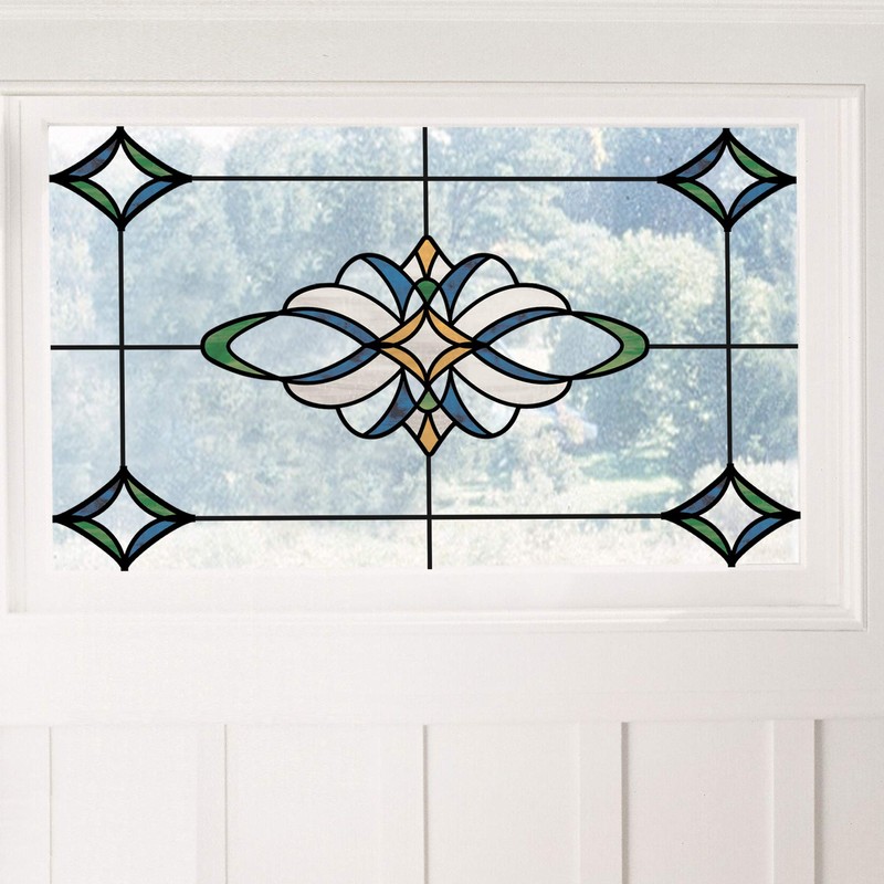 InHome NH2424: Blue Meridan Stained Glass Decal 17. 35 x