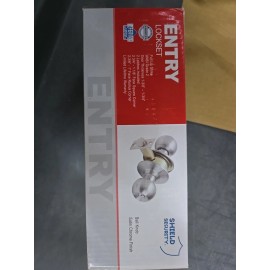 Shield Security Entry Lockset 2 Latches Ball Knob Satin Chrome Set Of 12