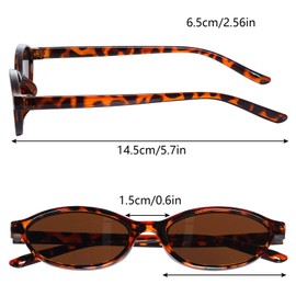 Nydotd 3 Pairs Retro Oval Cat Eye Sunglasses for Women Y2k Trendy Narrow Shades Sunnies 90s Designer protection Sun Glasses