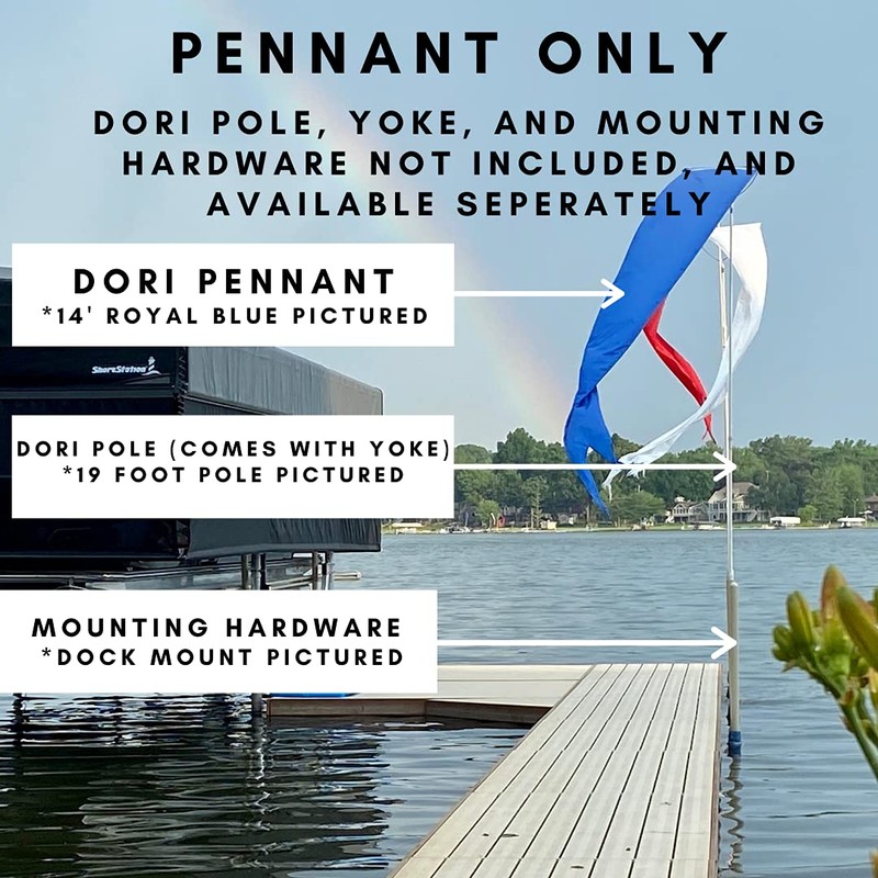 Dori Pennant Flag (Gold, 8 Foot)