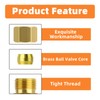 GASHER 10PCS Brass Compression Tube Pipe Fitting, 10mm OD x