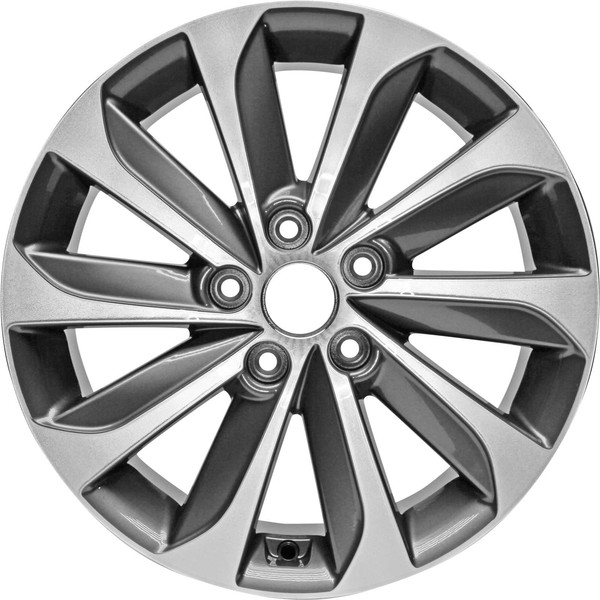 Factory Wheel Replacement New 17x7" 17 Inch Premium Aluminum Alloy Wheel Rim for Hyundai Sonata Hybrid 2015 2016 2017 | ALY70877U35N | Direct Fit - OE Stock Specs