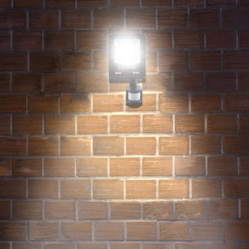 FLOODOOR 30W LED Motion Sensor Light Outdoor Safety Waterproof 12-24V