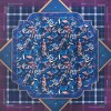 160 Tiles American Mahjong Set with Tartan Plaid Navy Neoprene