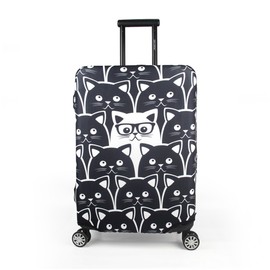 Maddy's Home Elastic Suitcase Cover, Luggage Suitcase Cover with Zip for 23-32 Inches, Cat, XL (Fit 29-32 Inch Suitcase), Modern, cat, XL (Fit 29"-32" Suitcase), Modern