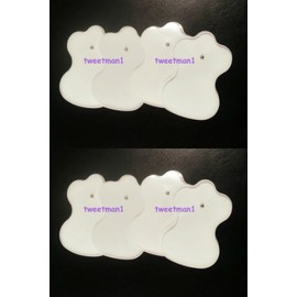 Electrode Pads (8) Plus Cables for Eliking Digital Massager Therapy TENS Machine