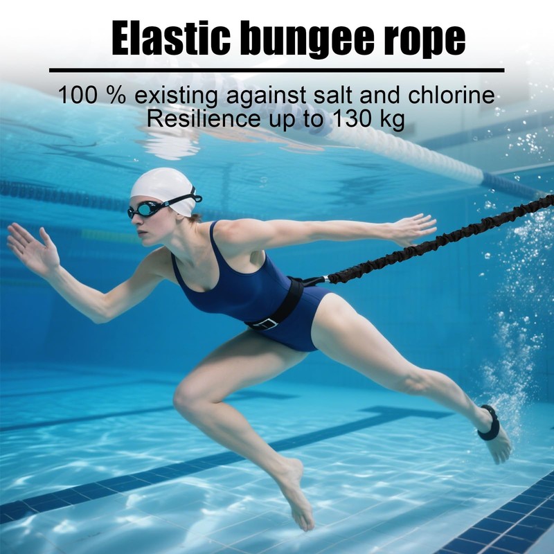 Swimming Belt for Pool, Swimming Resistance Belt, 2.5-9 m Adjustable,