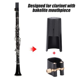 Clarinet Ligatures, PU Ligature Fastener with Plastic Cap Clarinet Mouthpiece Ligature Durable Clarinet Accessories Tools Bakelite
