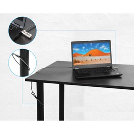 Manhattan Combination Laptop Lock -with Long 6 ft Security Cable, Resettable 4 Digit Combo, Strong Cut Resistant Steel - For Computer, Notebook, Displays, Projector – Lifetime Mfg Warranty- 440493