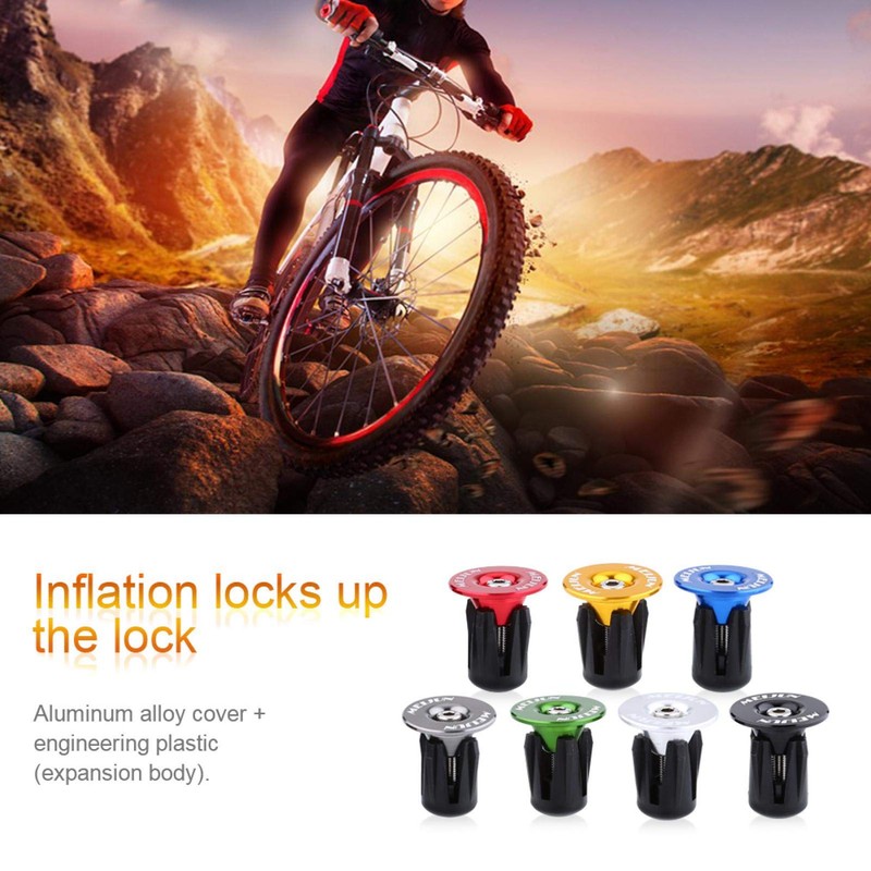 Bnineteenteam Bicycle Handlebar End Plugs, Pack of 2 Aluminium Bicycle