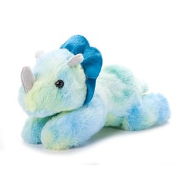 The Petting Zoo Dinosaur Triceratops Stuffed Animal Plushie, Gifts for Kids, Scoopz Dinosaur Animals, Blue Dinosaur Triceratops Plush Toy 8 Inches