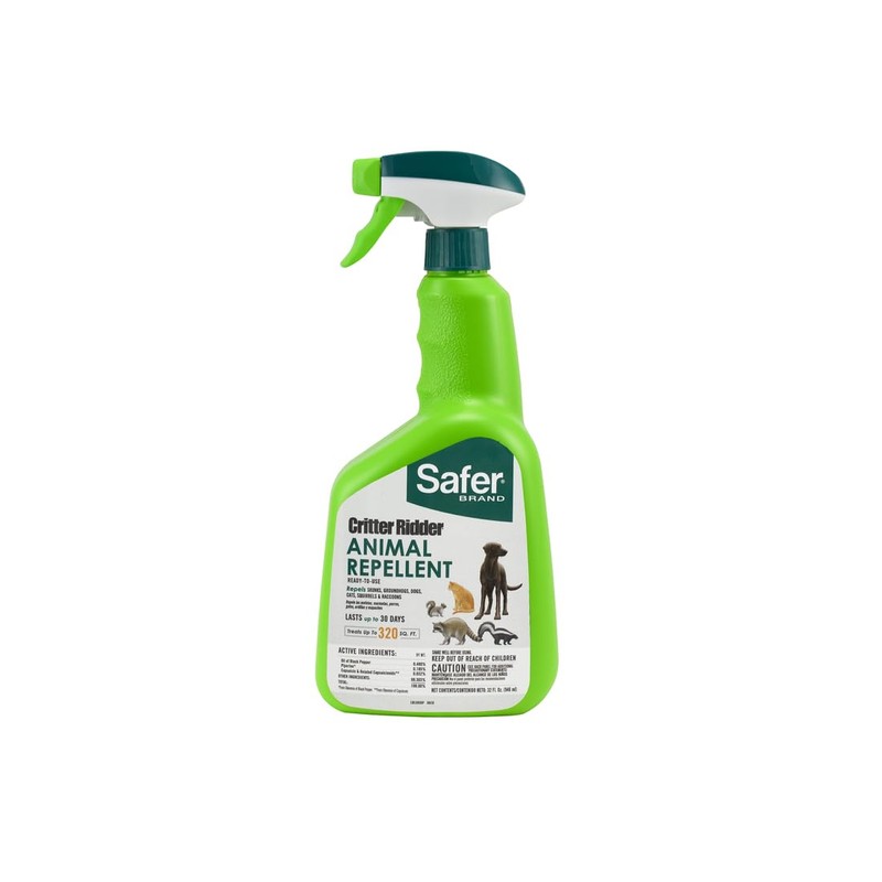 Safer Brand 5935 Critter Ridder Animal Repellent Ready-to-Use Spray-32 RTU,