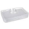 Homeford Clear Appetizer Plastic Plates Cup Holder Slot, 8-inch, 12-Count