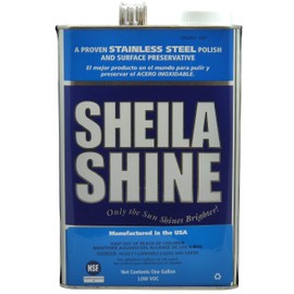 Sheila Shine Low Voc Stainless Steel Polish & Cleaner | Protects Appliances from Fingerprints and Grease Marks | Residue & Streak Free | Safe for Use in California | 1 Gal Can