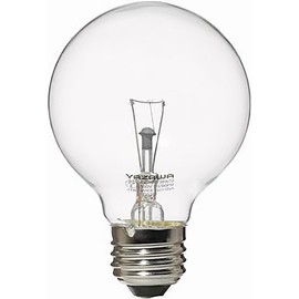 Yazawa Corporation GC100V57W70 Ball Bulb, 60W Shape, Diameter 2.8 inches (70 mm), Clear