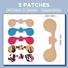 Antifreeze Face Patch, Snowboard Ski Mask for Men Women, Breathable Wind&Sun Proof for Cold Weather Sticker, Set of 5 (Mixed Colors)