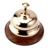 NKlaus 12 cm Round Counter Bell Brass Gold Solid with