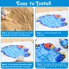 1Pc Beach Pool, 2X2m Portable Pool Blue Beach Mat Paddling