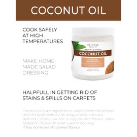 Coconut Oil 76 Degree by Velona - 7 lb | 100% Pure and Natural Carrier Oil | in jar | Refined, Cold Pressed | Skin, Face, Body, Hair Care | Use Today - Enjoy Results
